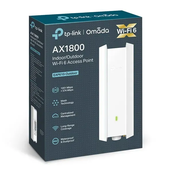 [EAP610-OUTDOOR] TP-LINK - PUNTO DE ACCESO WI-FI 6 PARA INTERIORES-EXTERIORES AX1800.webp