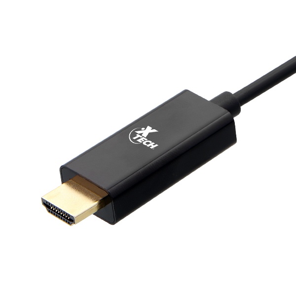 XTECH - CABLE CON CONECTOR USB TIPO-C MACHO A HDMI MACHO 