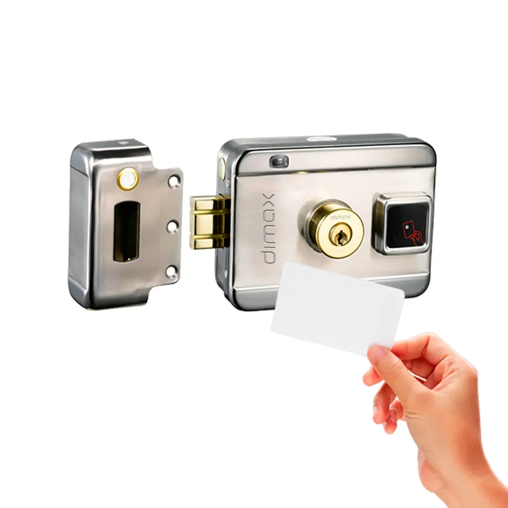DIMAX - CHAPA ELECTRICA CON CONTROL REMOTO Y TARJETA 