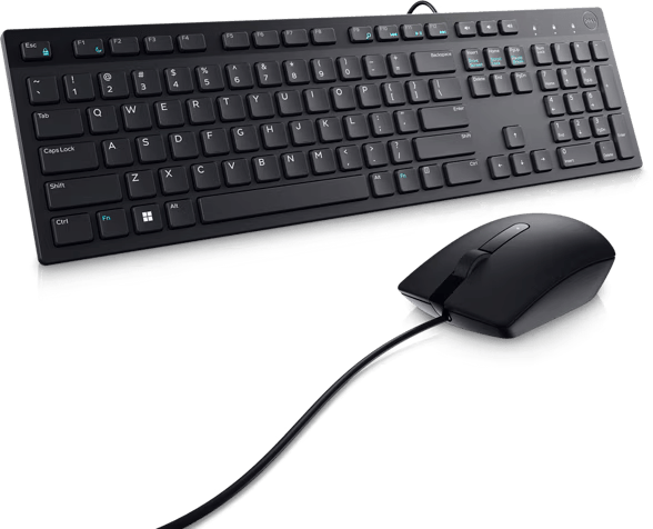 DELL - COMBO DE TECLADO Y MOUSE CON CABLE USB - KM300C 