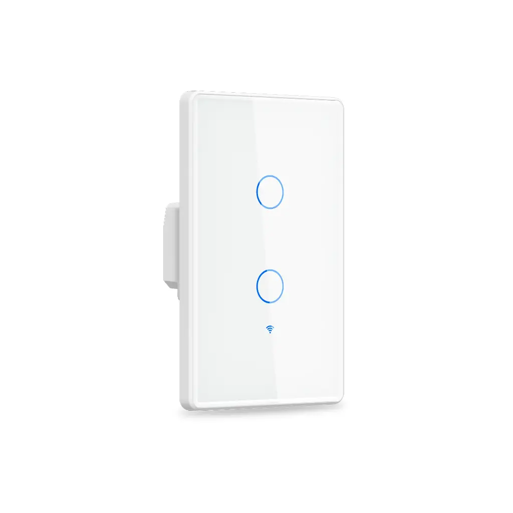 DIMAX - INTERRUPTOR SMART WIFI BLANCO 2 TOMAS