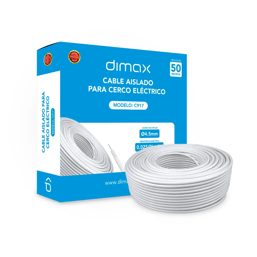 DIMAX - CABLE AISLADO PARA CERCO ELECTRICO 