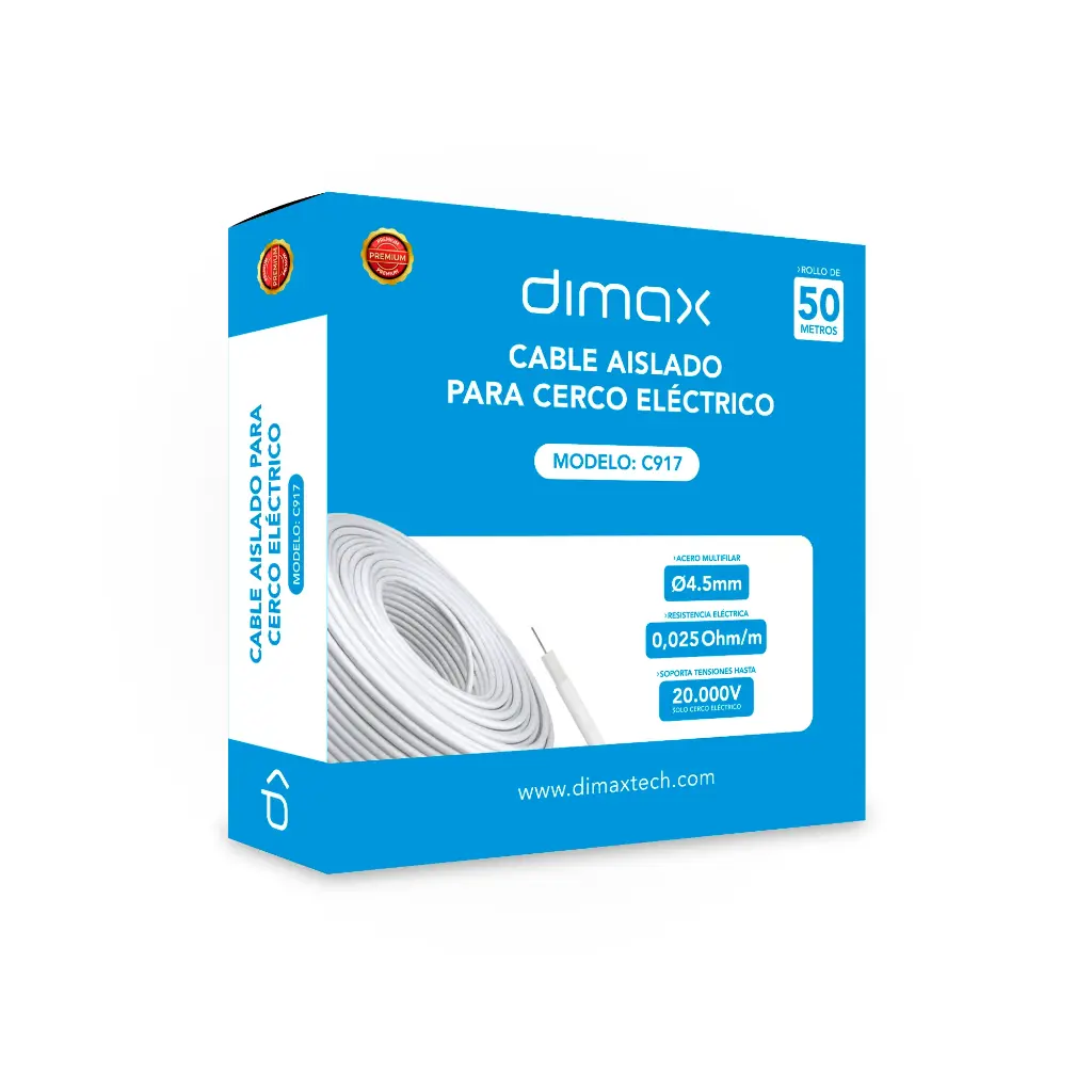DIMAX - CABLE AISLADO PARA CERCO ELECTRICO 