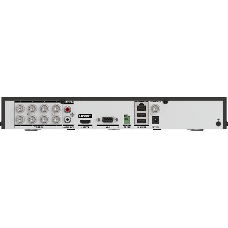 HIKVISION - TURBO DVR 8CH 5MP ACUSENSE 1HDD CON ANALITICA 