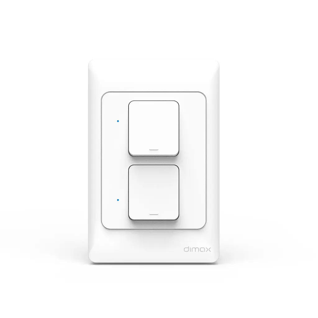 DIMAX - INTERRUPTOR SMART BLANCO WIFI 2 TOMAS 