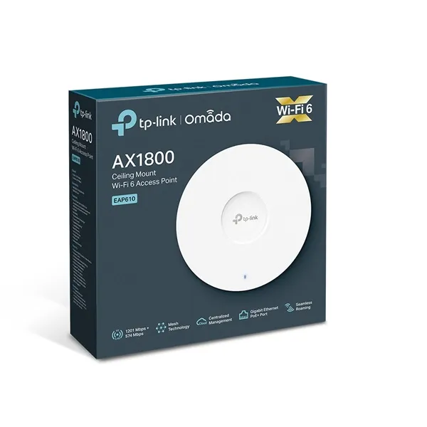 [EAP610] TP LINK - ACCESS POINT WIFI 6 OMADA MESH AX1800 INTERIOR 