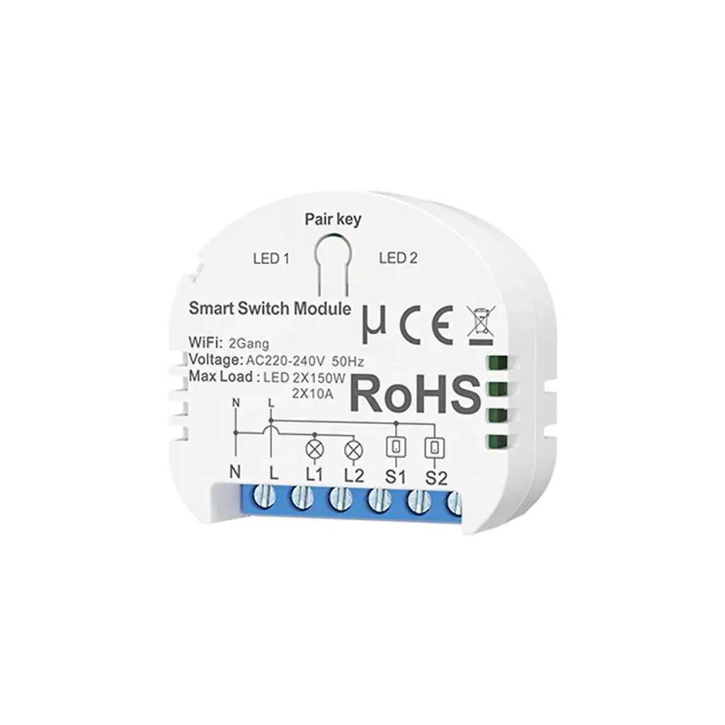 DIMAX - MÓDULO DE INTERRUPTOR WIFI - 2 TOMAS 