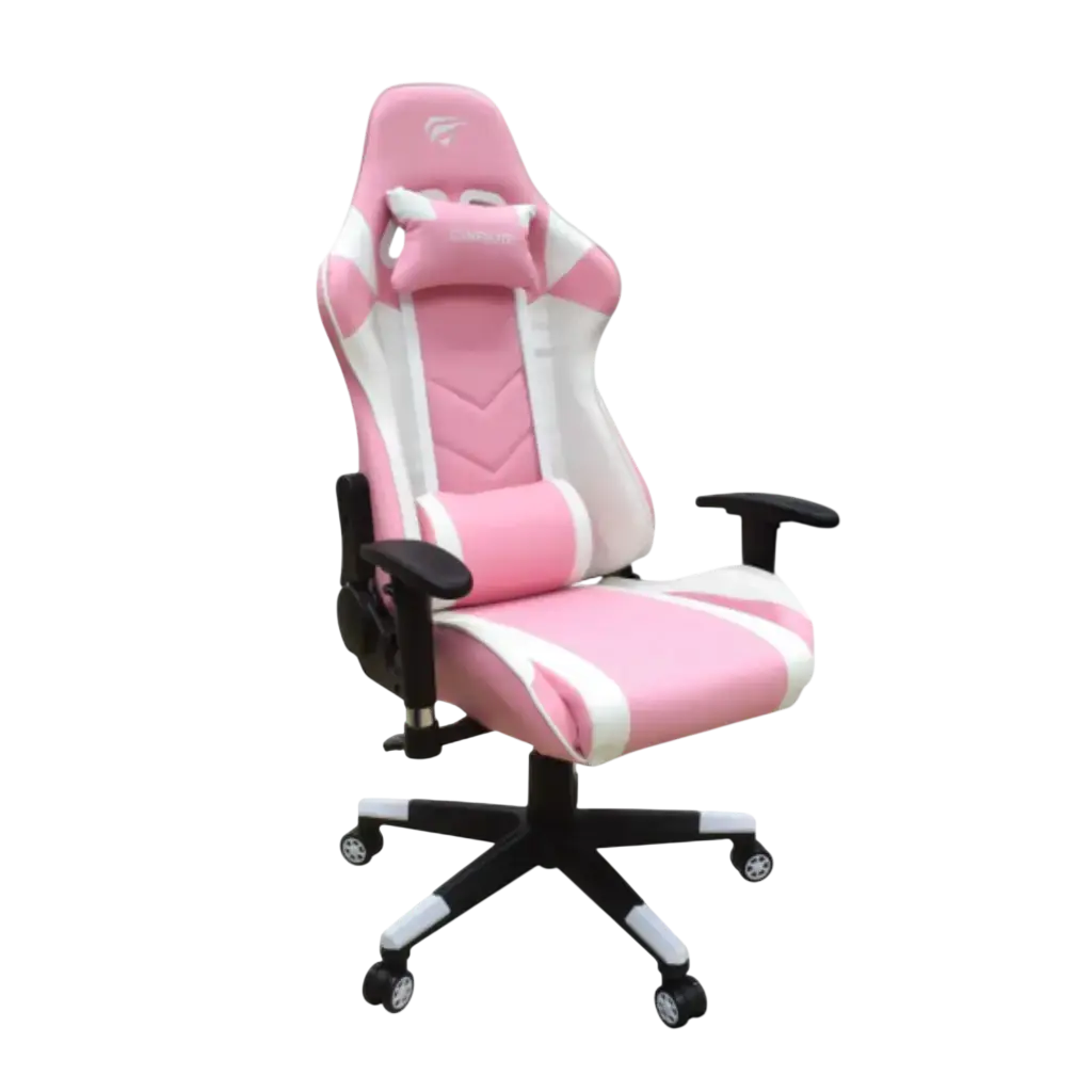 [GC932-WP] HAVIT - SILLA GAMER BLANCO+ROSA