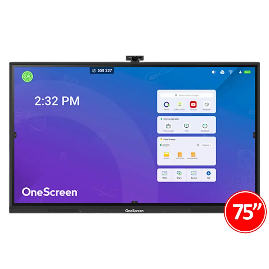 [L7-75"] ONESCREEN – PANTALLA INTERACTIVO LED 4K UHD DE 75 PULGADAS DISEÑADO PARA ENTORNOS CORPORATIVOS Y EDUCATIVOS TL7-75"