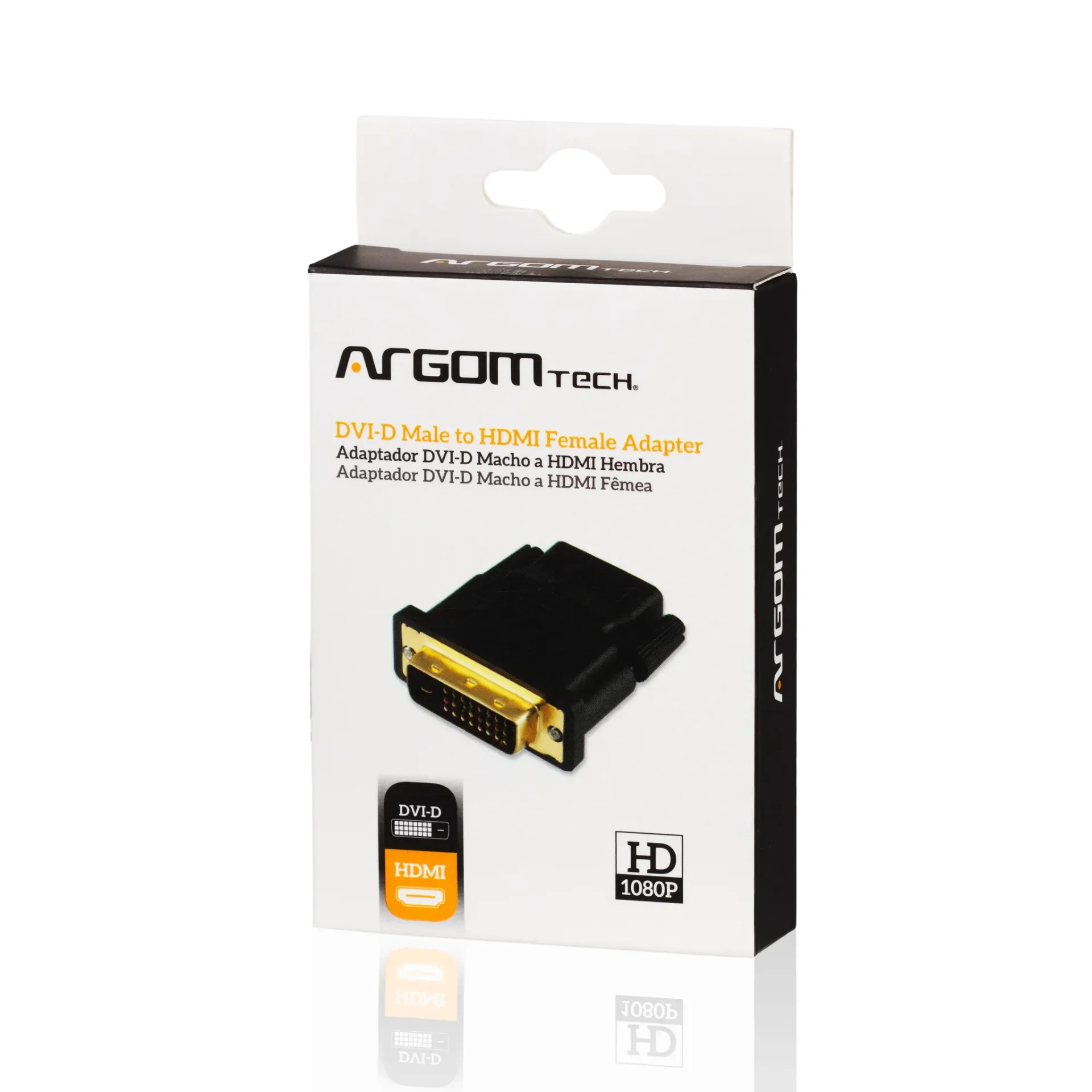 [ARG-CB-1320] ARGOMTECH - ADAPTADOR DVI-D MACHO A HDMI HEMBRA DE DISPLAYPORT