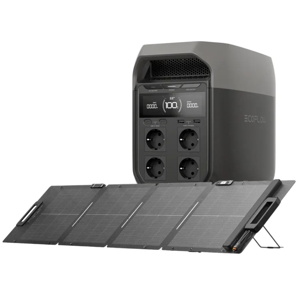 [DELTA 3 NEW+PSP-110W] ECOFLOW - COMBO ESTACIÓN DE ENERGÍA PORTÁTIL DELTA 3 NEW 1800W + PANEL SOLAR PSP-110W