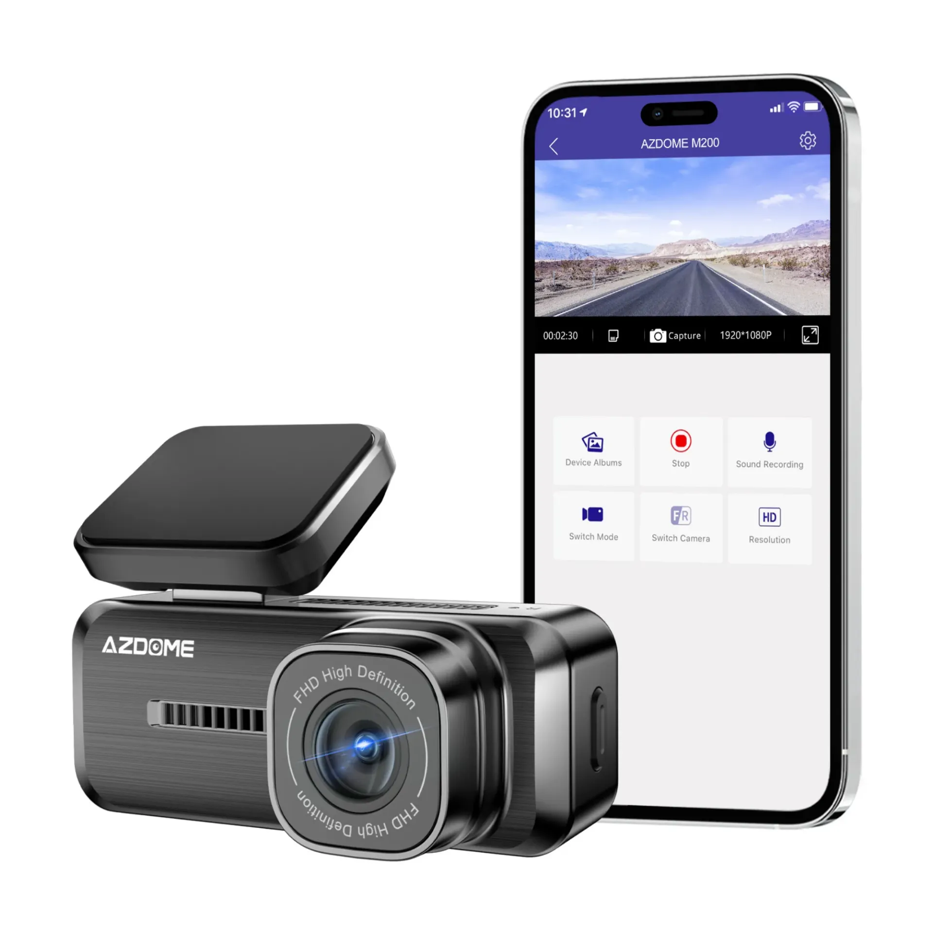 AZDOME - DASHCAM 2MP VISTA DELANTERA