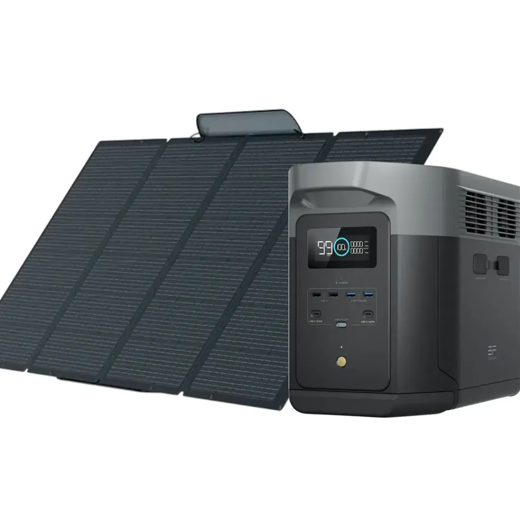 [DELTA 2 MAX+PSP-400W] ECOFLOW - COMBO DE ESTACIÓN DE ENERGÍA DELTA 2 MAX + PANEL SOLAR 400W