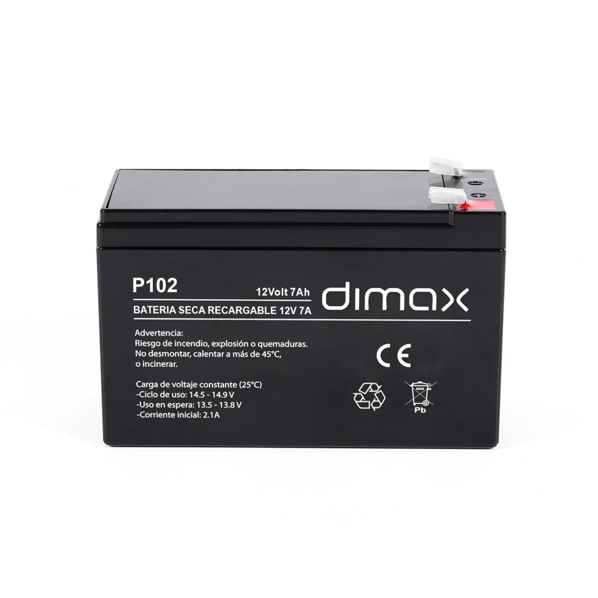 DIMAX - BATERÍA SECA RECARGABLE DE 12V 7A