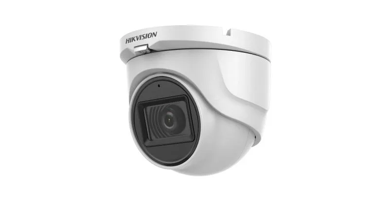 [DS-2CE76D0T-ITMFS] HIKVISION - CÁMARA TVI DOMO TORRETA 2MP METÁLICA CON AUDIO