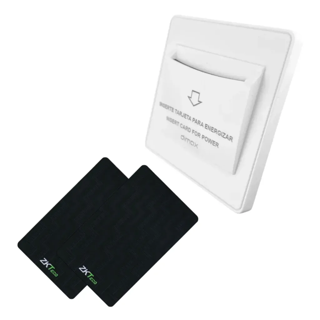 [C781+MF THIN CARD] DIMAX - COMBO ACTIVADOR DE ENERGIA + 2 TARJETAS MIFARE 13,56MHZ PARA DEPARTAMENTOS O HOTELES