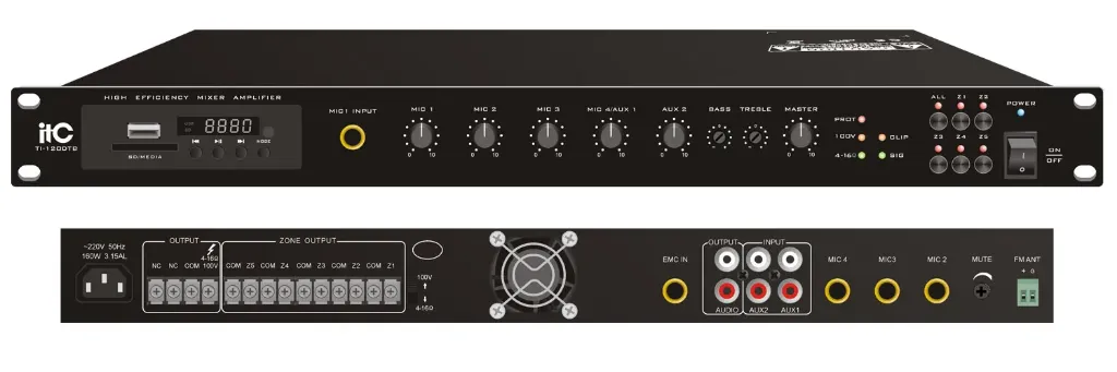 [T-B120DTB] ITC - AMPLIFICADOR MEZCLADOR RMS CLASS-D 120W