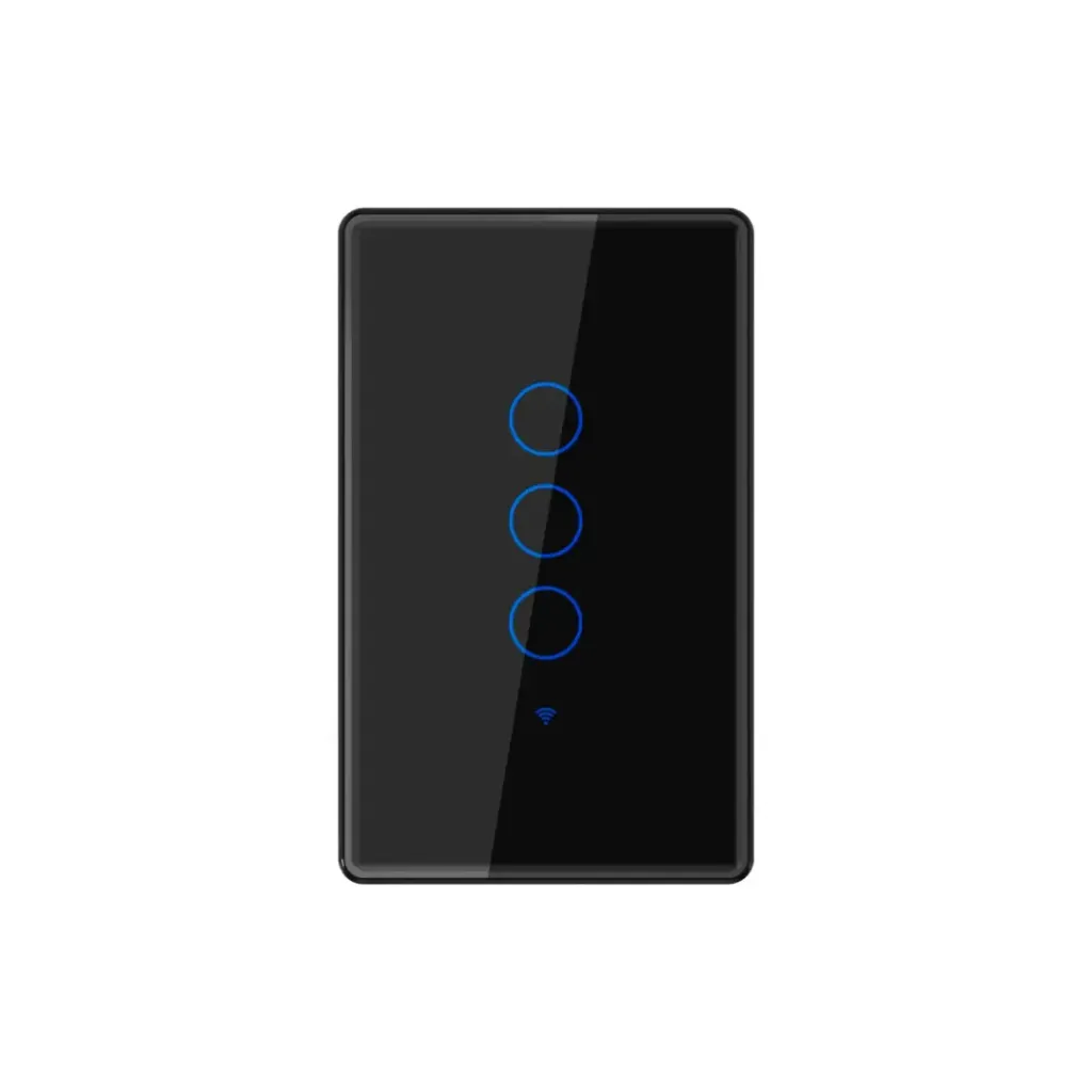 [H362] DIMAX - INTERRUPTOR SMART WIFI NEGRO 3 TOMAS