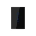 DIMAX - INTERRUPTOR SMART TOUCH WIFI NEGRO 3 TOMAS