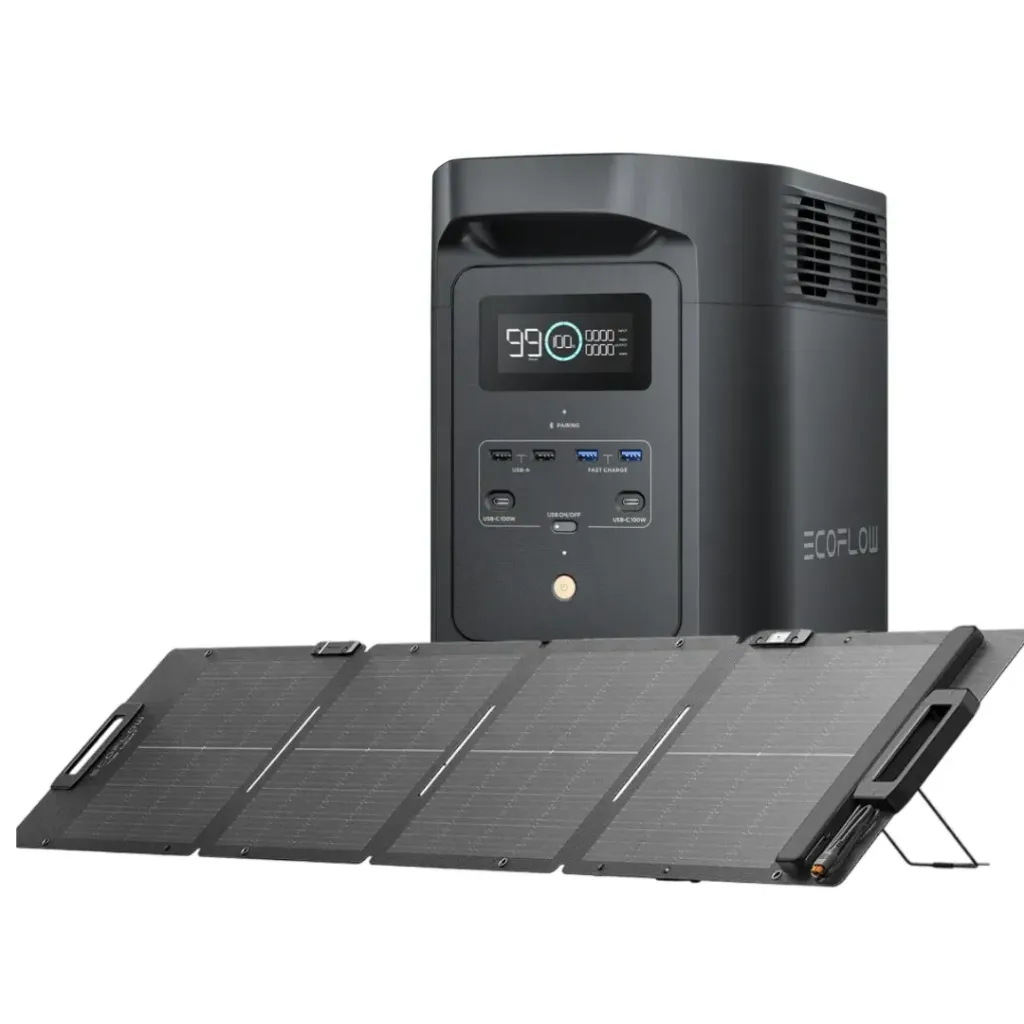 ECOFLOW - COMBO ESTACIÓN DE ENERGÍA PORTÁTIL DELTA 2 E980 500W + PANEL SOLAR PSP-110W