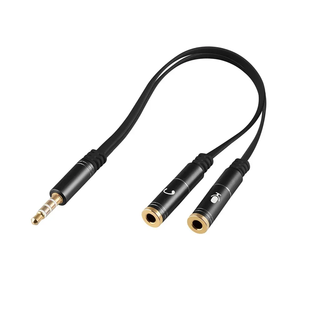 ARGOM - ADAPTADOR DUAL AUDIO MICROFONO 3.5MM - ARG-CB-0029