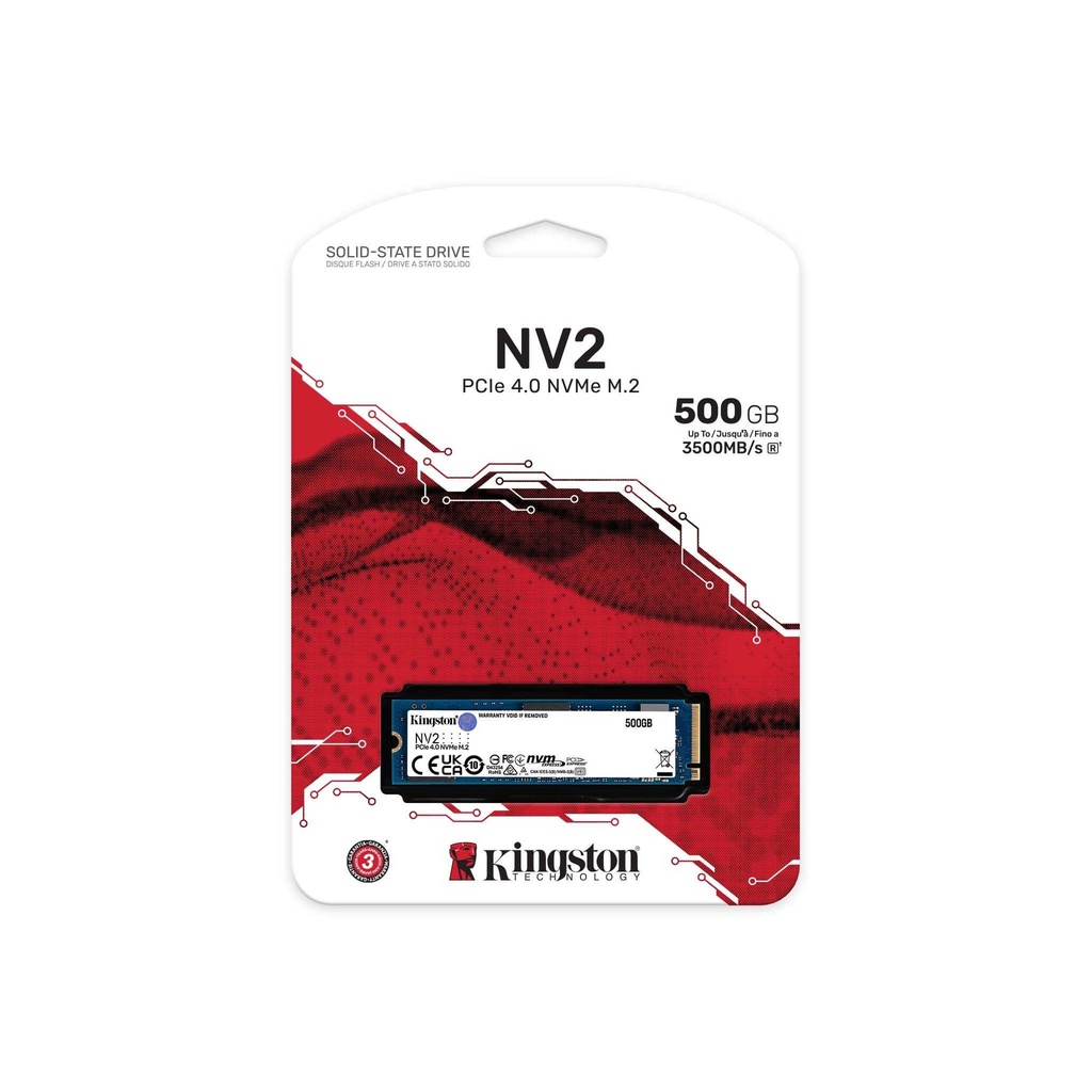[SNV2S/500GB] KINGSTON - SSD NV2 SNVS 500GB M.2 NVMe PCIe