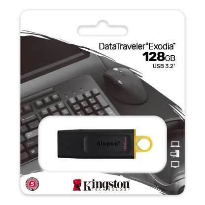 KINGSTON - UNIDAD FLASH USB 3.2 GEN.1 DATATRAVELER EXODIA DE 128GB