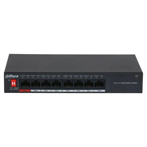 [DH-PFS3008-8GT-96-V2] DAHUA - SWITCH GIGABIT 8 PUERTOS POE *96W