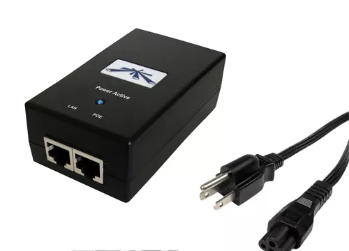 [UB-POE-48-24W-G] UBIQUITI - INYECTOR POE 48VDC 24W 0.5A GIGABIT 