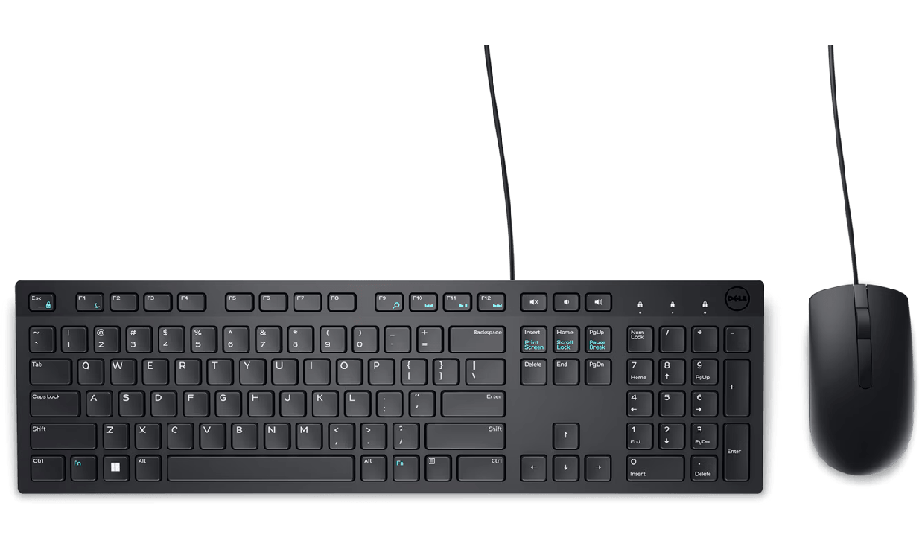 DELL - COMBO DE TECLADO Y MOUSE CON CABLE USB - KM300C 