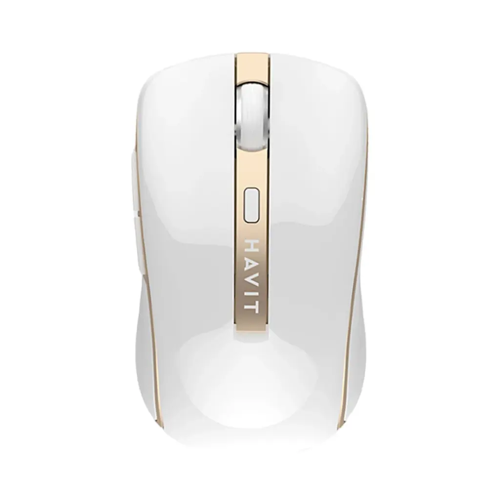 [HV-MS951GT-WG] HAVIT - MOUSE INALAMBRICO BLANCO-DORADO