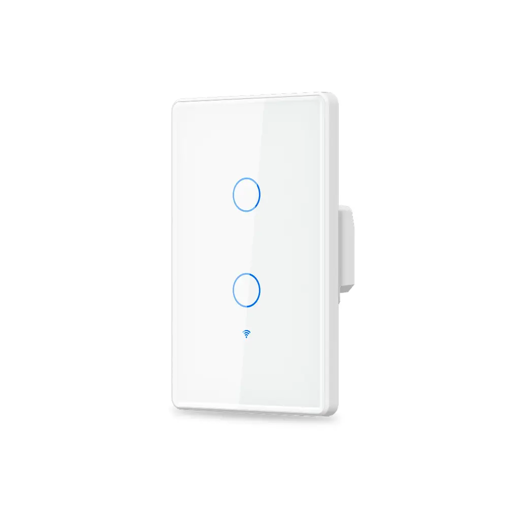 DIMAX - INTERRUPTOR SMART TOUCH WIFI BLANCO 2 TOMAS
