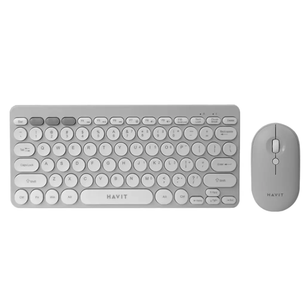 HAVIT - COMBO TECLADO+MOUSE INALAMBRICO BLANCO 