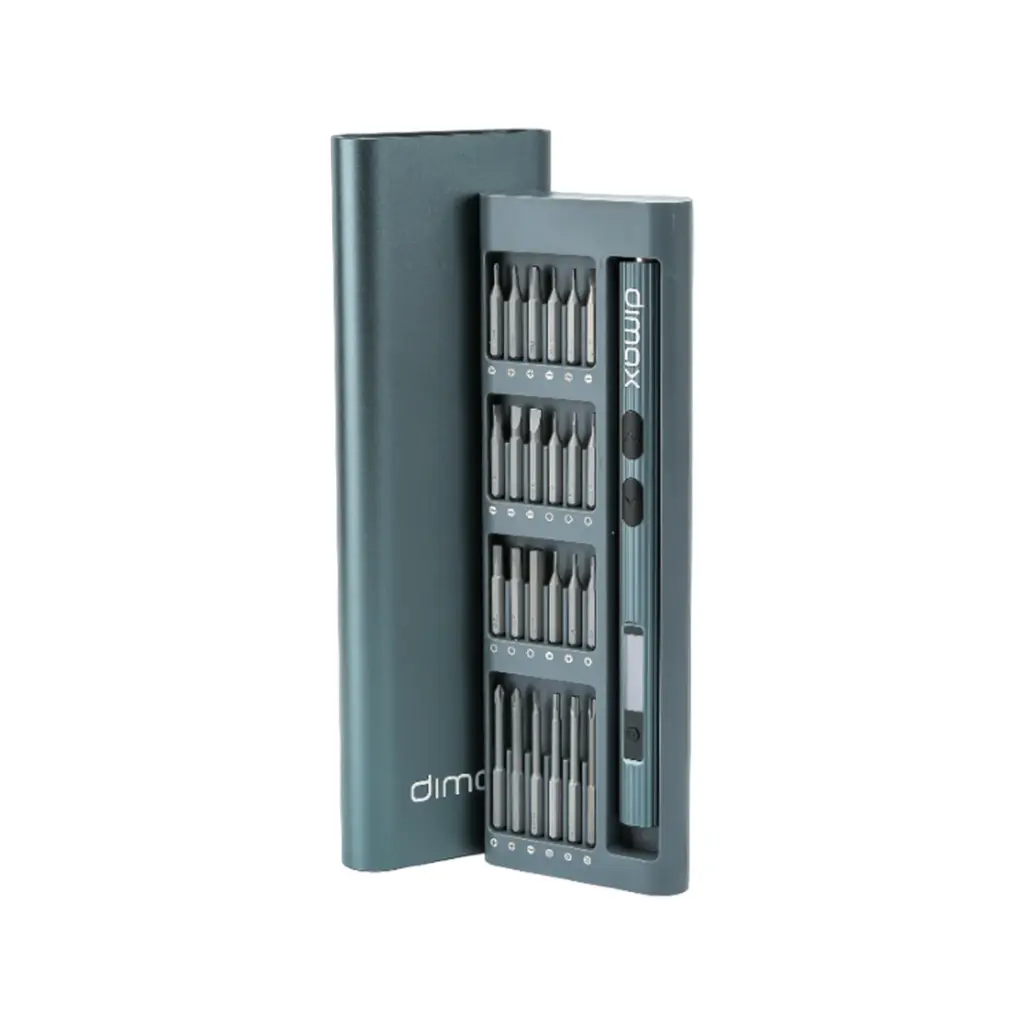 DIMAX - JUEGO DE DESTORNILLADORES ELÉCTRICOS 62 EN 1 
