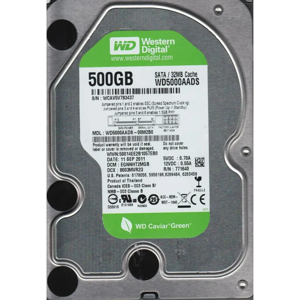 WESTERN DIGITAL - DISCO DURO GREEN POWER 500GB