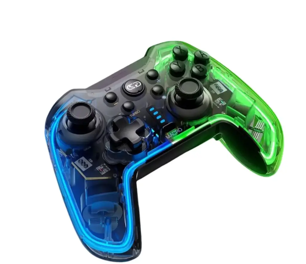 HAVIT - MANDO PARA PC-PS4-SWITCH-STEAM TRANSPARENTE RGB BLUETOOTH 