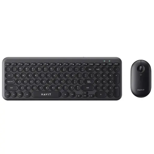 [KB254GCM-BK] HAVIT - COMBO TECLADO Y MOUSE INALAMBRICO 2.4GHZ NEGRO 