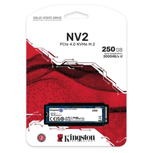 [SNV2S/250G] KINGSTON - SSD NV2 SNVS 250GB M.2 NVMe PCIe 